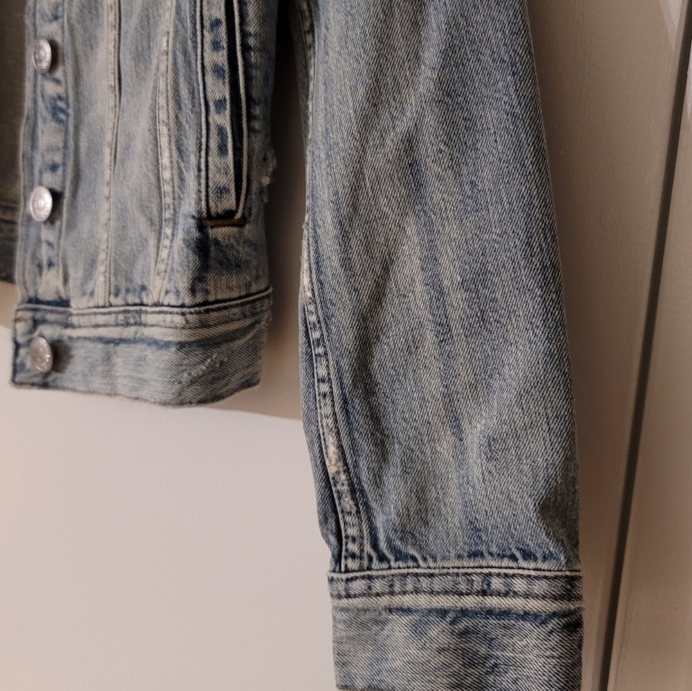 J.Crew Indigo Jean Denim Ripped Style Jacket - Picture 9 of 16